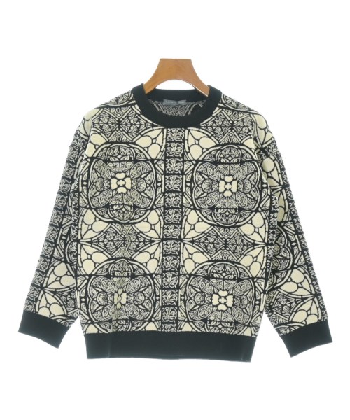 ALEXANDER MCQUEEN アレキサンダーマックイーン ニット・セーター レディース S 黒xアイボリー(総柄) 【中古】【古着】