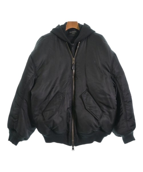 バレンシアガ　ブラックジャケット　50 中古　イタリア製 BALENCIAGA バレンシアガ スポーツアイコン ジップアップ