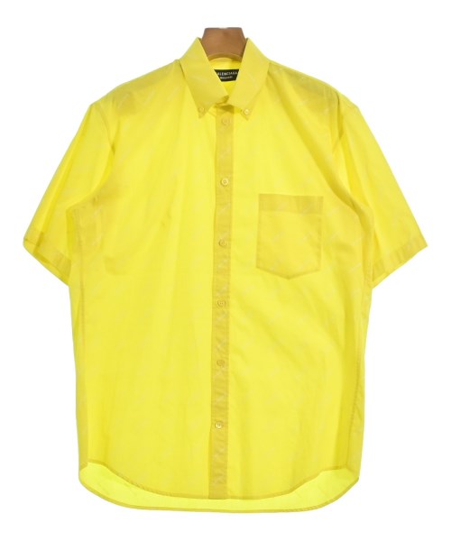 BALENCIAGA バレンシアガ カジュアルシャツ メンズ 36(XS位) 黄x白(総柄) 【中古】【古着】