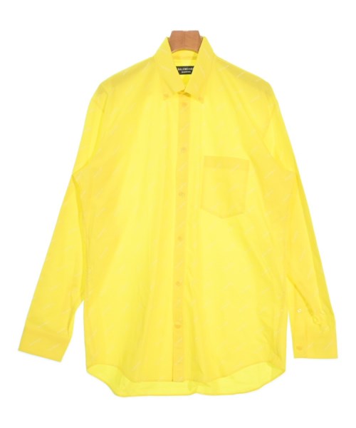 BALENCIAGA バレンシアガ カジュアルシャツ メンズ 38(S位) 黄x白(総柄) 【中古】【古着】