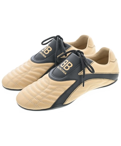 BALENCIAGA バレンシアガスニーカー レディース EU35(21.5糎位) ベージュx黒【中古】【古着】
