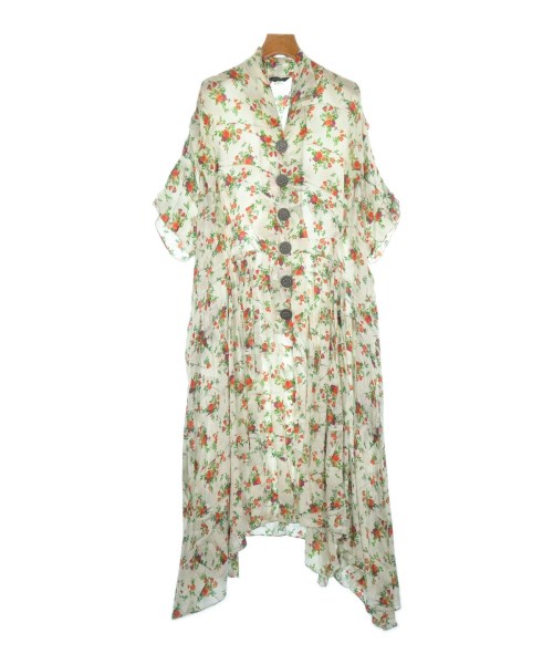 BALENCIAGA バレンシアガシャツワンピース レディース L 象牙色x赤x緑等(花柄)【中古】【古着】