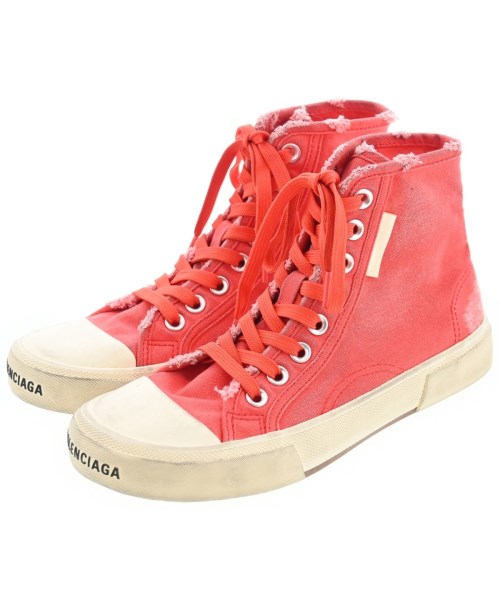 BALENCIAGA バレンシアガスニーカー レディース EU37(23.5糎位) 赤【中古】【古着】