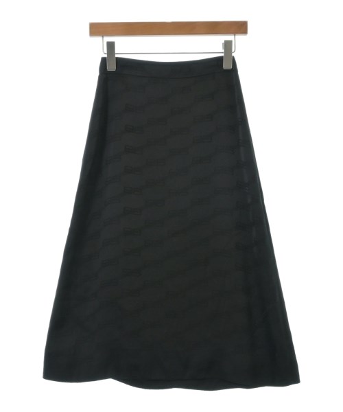 BALENCIAGA バレンシアガ ロング・マキシ丈スカート レディース 34(XXS位) 黒(総柄) 【中古】【古着】