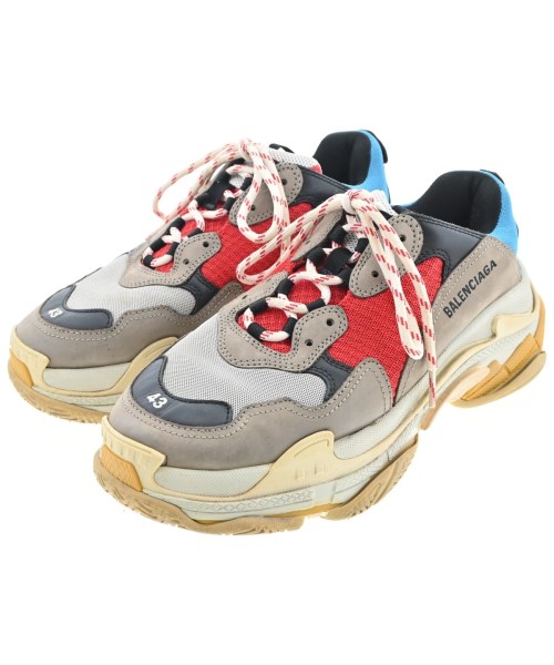 BALENCIAGA バレンシアガスニーカー メンズ 28.5糎 薄墨色x赤x青等【中古】【古着】