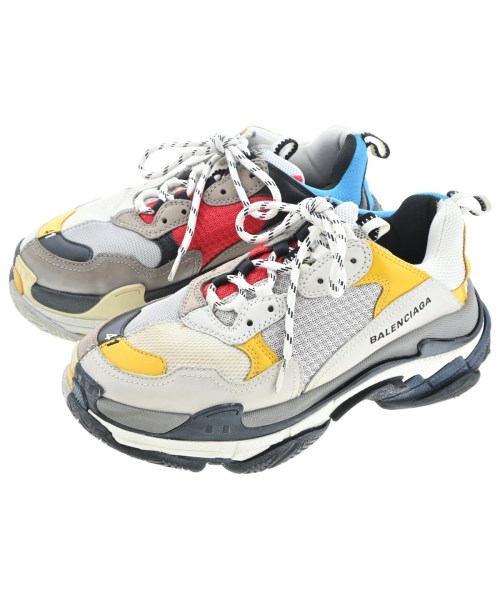 BALENCIAGA バレンシアガスニーカー メンズ 27珊 薄墨色x白x赤等【中古】【古着】