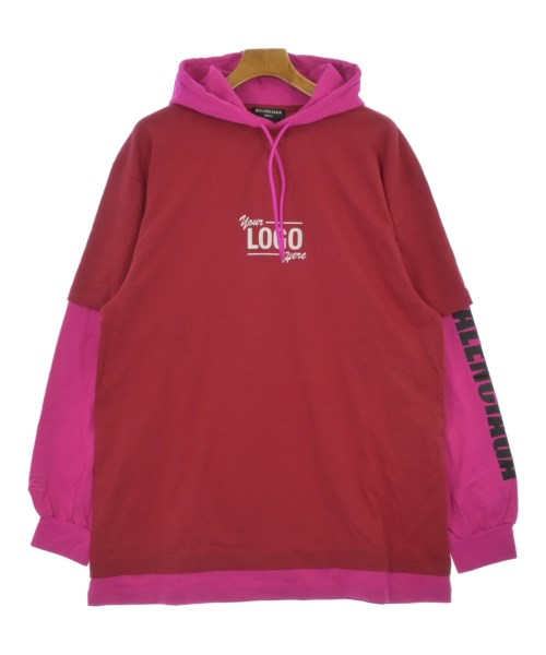 BALENCIAGA バレンシアガパーカー メンズ S 赤系xピンク【中古】【古着】