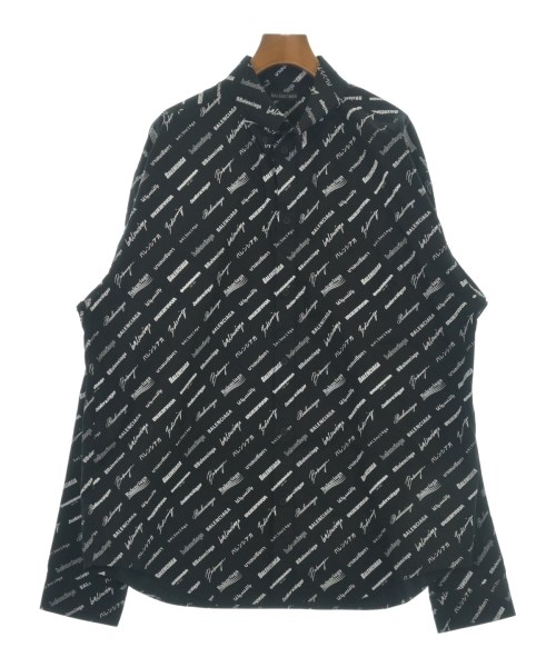 BALENCIAGA バレンシアガ カジュアルシャツ メンズ 38(XXL位) 黒x白(総柄) 【中古】【古着】