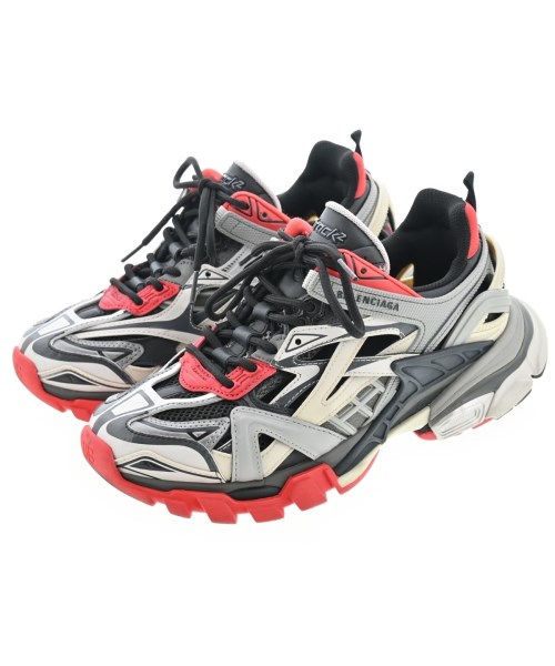 BALENCIAGA バレンシアガスニーカー メンズ 25糎 薄墨色x赤x黒【中古】【古着】