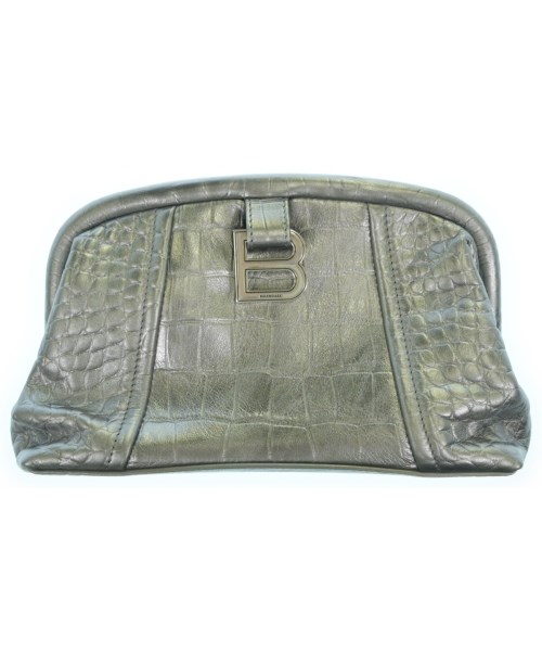 BALENCIAGA バレンシアガクラッチバッグ レディース - しろがね色【中古】【古着】