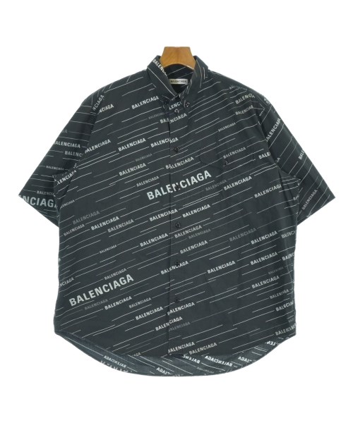 BALENCIAGA バレンシアガカジュアルシャツ メンズ 36(XS位) 黒xグレーx白(総柄)【中古】【古着】|RAGTAG(ブランド古着のラグタグ)