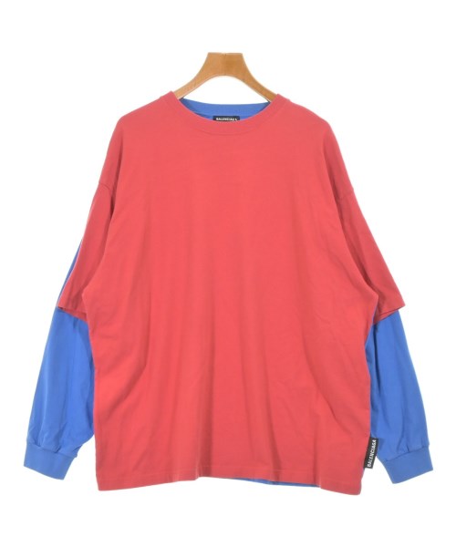 BALENCIAGA バレンシアガプルオーバー・カットソー メンズ S 赤x青【中古】【古着】