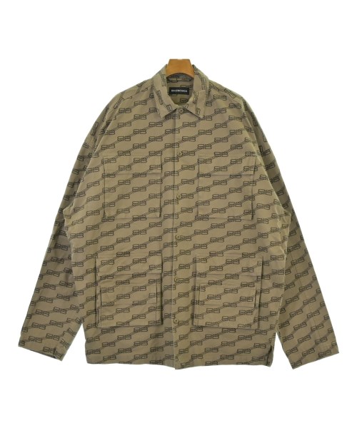 BALENCIAGA バレンシアガミリタリーブルゾン メンズ 39(S位) 茶(総柄)【中古】【古着】
