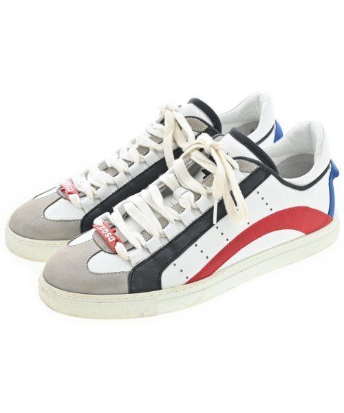 DSQUARED ディースクエアードスニーカー メンズ EU40(25糎位) 白x黒x赤等【中古】【古着】