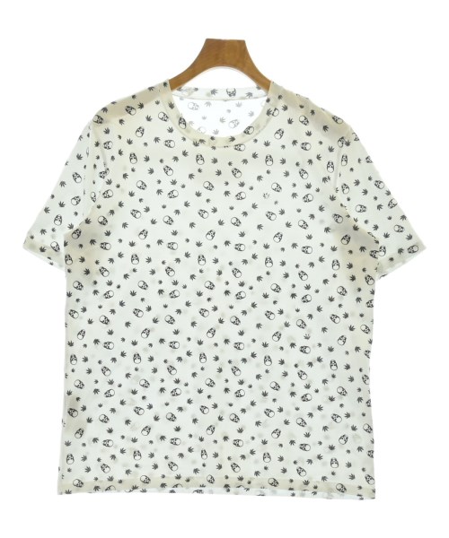 lucien pellat-finet ルシアンペラフィネ Tシャツ・カットソー メンズ M 白x黒(総柄) 【中古】【古着】