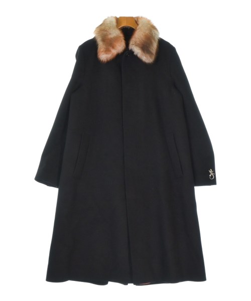 Dior Homme ディオールオム ステンカラーコート メンズ 48(L位) 黒xオレンジ 【中古】【古着】