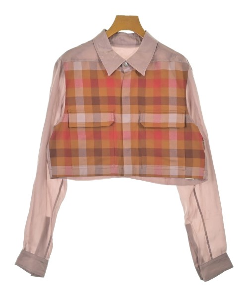 Rick Owens リックオウエンスカジュアルシャツ レディース 40(M位) ピンクxオレンジx茶等(チェック)【中古】【古着】｜RAGTAG（ブランド古着のラグタグ） 41,145円