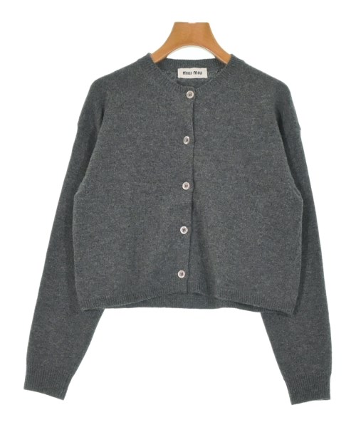 Miu Miu ミュウミュウ カーディガン レディース 36(XS位) グレー 【中古】【古着】
