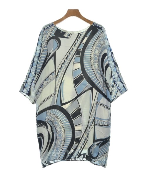 EMILIO PUCCI エミリオプッチワンピース レディース 44(L位) 青x白x黒等(総柄)【中古】【古着】