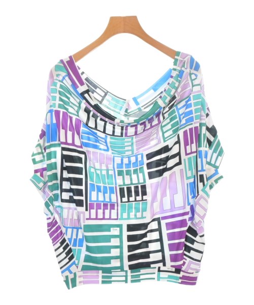 EMILIO PUCCI エミリオプッチ Tシャツ・カットソー レディース 40(M位) 白x緑系x紫系等(総柄) 【中古】【古着】 13,706円