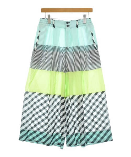 ISSEY MIYAKE イッセイミヤケ パンツ（その他） レディース 1(S位) 水色x黄緑x黒等 【中古】【古着】