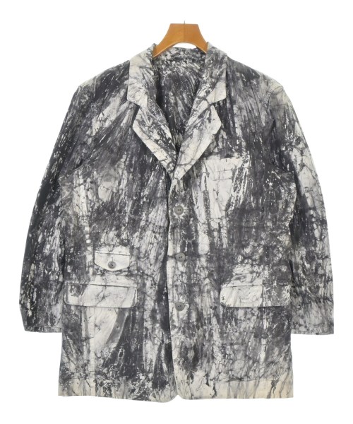ISSEY MIYAKE イッセイミヤケカジュアルジャケット メンズ M 薄墨色x白x黒(総柄)【中古】【古着】