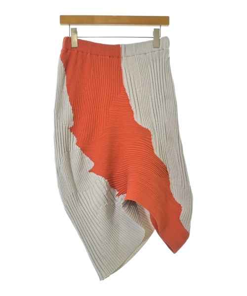 ISSEY MIYAKE イッセイミヤケロング・マキシ丈スコート レディース 2(M位) オレンジ色xベージュ(総柄)【中古】【古着】