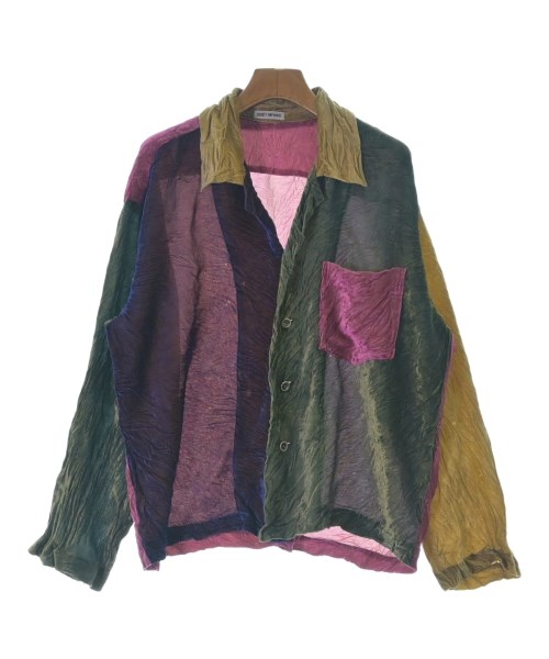ISSEY MIYAKE イッセイミヤケカジュアルシャツ レディース M 緑xサクラ色x紫等【中古】【古着】