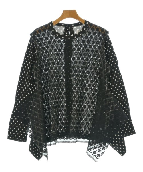 TAO タオプルオーバー・カットソー レディース M 黒x白(点点)【中古】【古着】