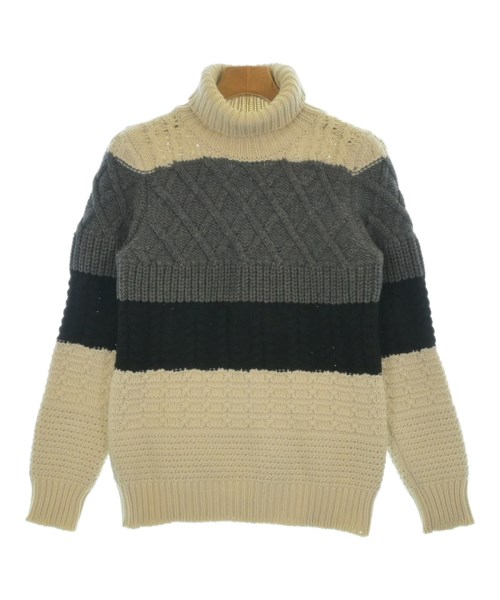 KRIS VAN ASSCHE クリスヴァンアッシュ ニット・セーター メンズ M アイボリーxグレーx黒 【中古】【古着】