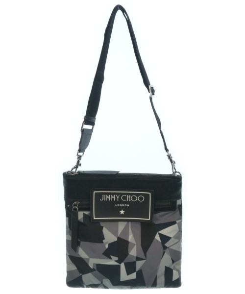 JIMMY CHOO ジミーチュー ショルダーバッグ メンズ - グレーx黒x紺等(総柄) 【中古】【古着】