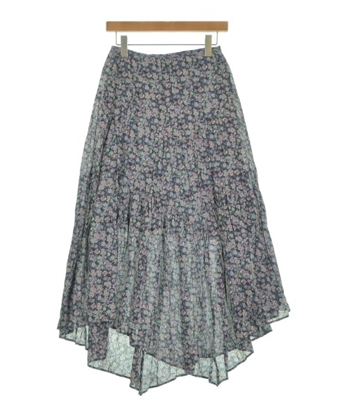 MARANT ETOILE マランエトワールロング・マキシ丈スコート レディース 34(XXS位) うす暗い薄墨色x青紫xサクラ色等(花柄)【中古】【古着】