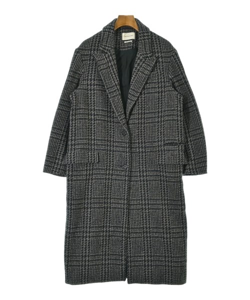 MARANT ETOILE マランエトワール チェスターコート レディース 36(XS位) 黒x白(総柄) 【中古】【古着】