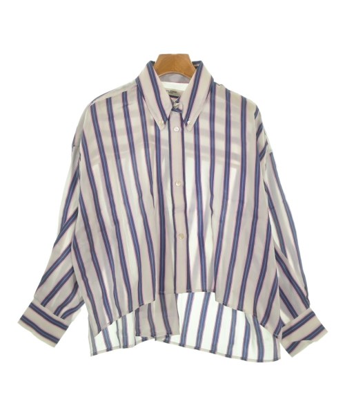 MARANT ETOILE マランエトワール カジュアルシャツ レディース 34(XXS位) 白x紺xピンク(ストライプ) 【中古】【古着】
