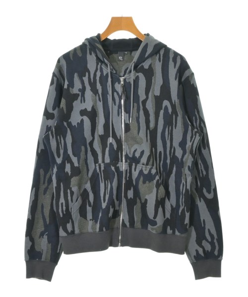 McQ マックキュー パーカー メンズ M グレーx黒x紺等(総柄) 【中古】【古着】