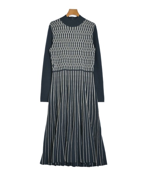 TORY BURCH トリーバーチワンピース レディース M 紺x白(総柄)【中古】【古着】