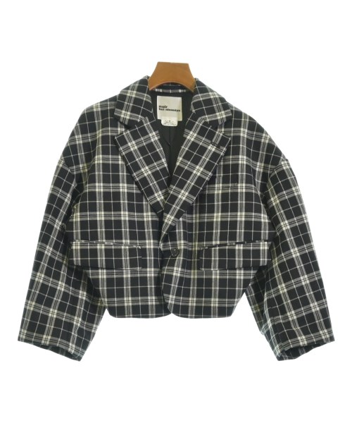 noir kei ninomiya ノワール　ケイ　ニノミヤ テーラードジャケット レディース S 黒x白(チェック) 【中古】【古着】 28,600円