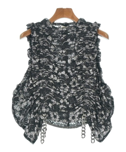 noir kei ninomiya ノワール　ケイ　ニノミヤ ベスト レディース S 黒xシルバー(レース) 【中古】【古着】