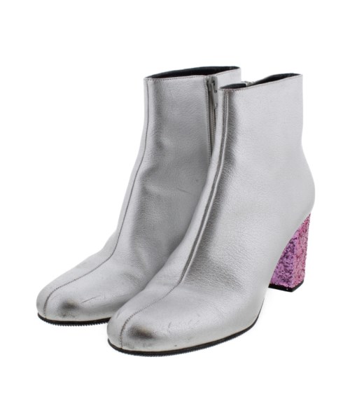 SAINT LAURENT PARIS サンローランパリ ブーツ レディース EU38 1/2(25cm位) シルバーxピンク 【中古】【古着】