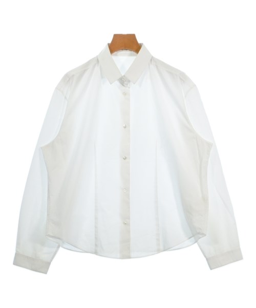 THE ROW ザロウ　2way シャツブラウス　ノーカラー　襟付き　ロング　白 THE ROW ザ ロウ オーバーサイズ シャツ LUKA SHIRT ホワイト