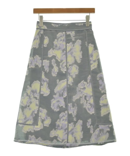 3.1 Phillip Lim スリーワンフィリップリムロング・マキシ丈スカート レディース 00(XS位) グレーx黄(総柄)【中古】【古着】