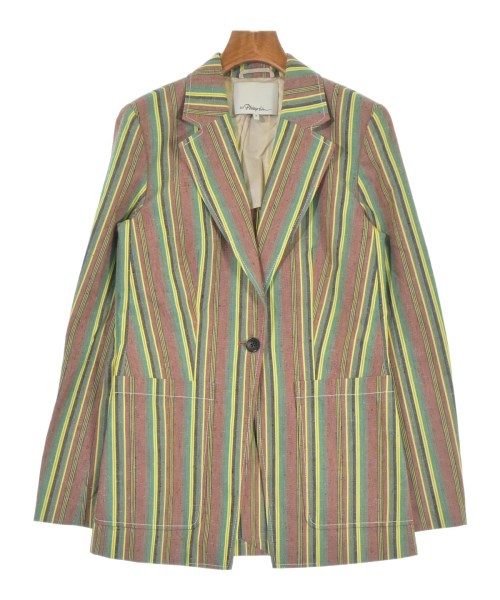 3.1 Phillip Lim スリーワンフィリップリム カジュアルジャケット レディース 2(M位) 茶x緑x黄等(ストライプ) 【中古】【古着】 21,900円