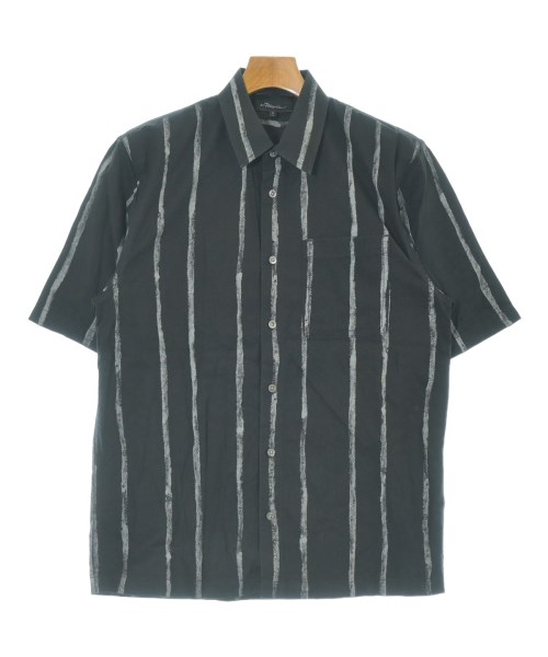 3.1 Phillip Lim スリーワンフィリップリムカジュアルシャツ メンズ S 黒x薄墨色(縞模様)【中古】【古着】