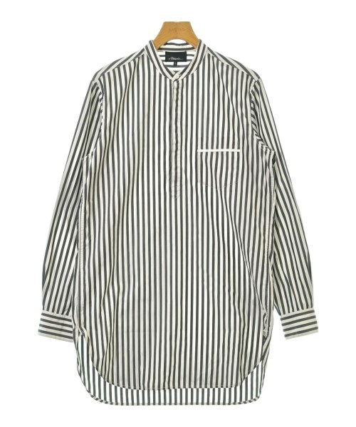 3.1 Phillip Lim スリーワンフィリップリムカジュアルシャツ メンズ M 白xうす暗い薄墨色(縞模様)【中古】【古着】