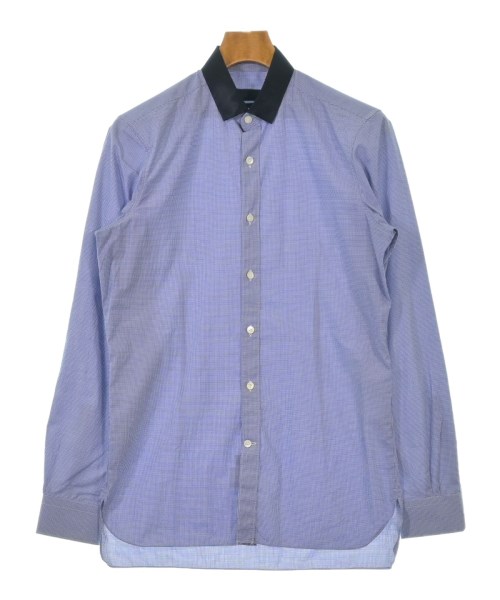 LANVIN ランバン ドレスシャツ メンズ 37(XS位) 青(チェック) 【中古】【古着】