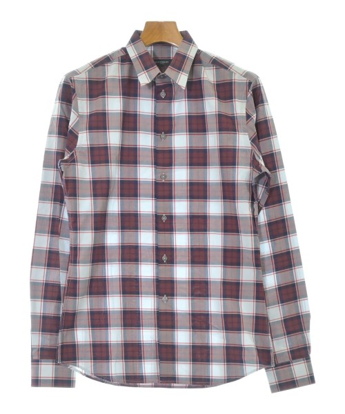 GIVENCHY ジバンシー カジュアルシャツ メンズ 38(S位) エンジx紺x白系(チェック) 【中古】【古着】