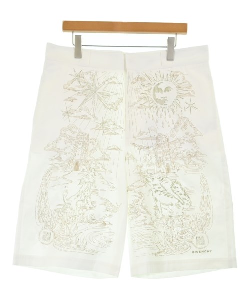 GIVENCHY ジバンシーショートパンツ メンズ 52(XXL位) 白xベージュx緑(総柄)【中古】【古着】