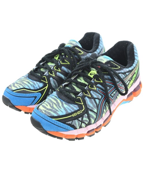 KENZO ケンゾースニーカー レディース 24糎 青x緑x黒等(総柄)【中古】【古着】