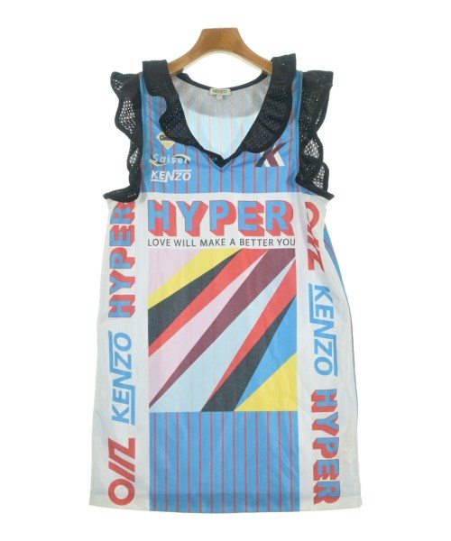 KENZO ケンゾー ワンピース レディース XS 水色x白xオレンジ系等(総柄) 【中古】【古着】 11,088円