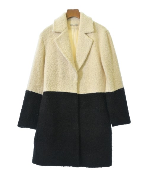alice+olivia アリスアンドオリビアチェスターコート レディース -(M位) 白x黒【中古】【古着】